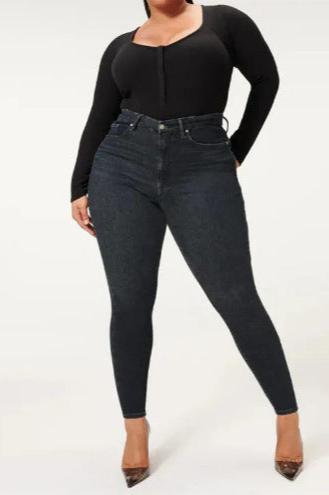 Woochic Pantalon grande taille extensible slim déchiré noir XL